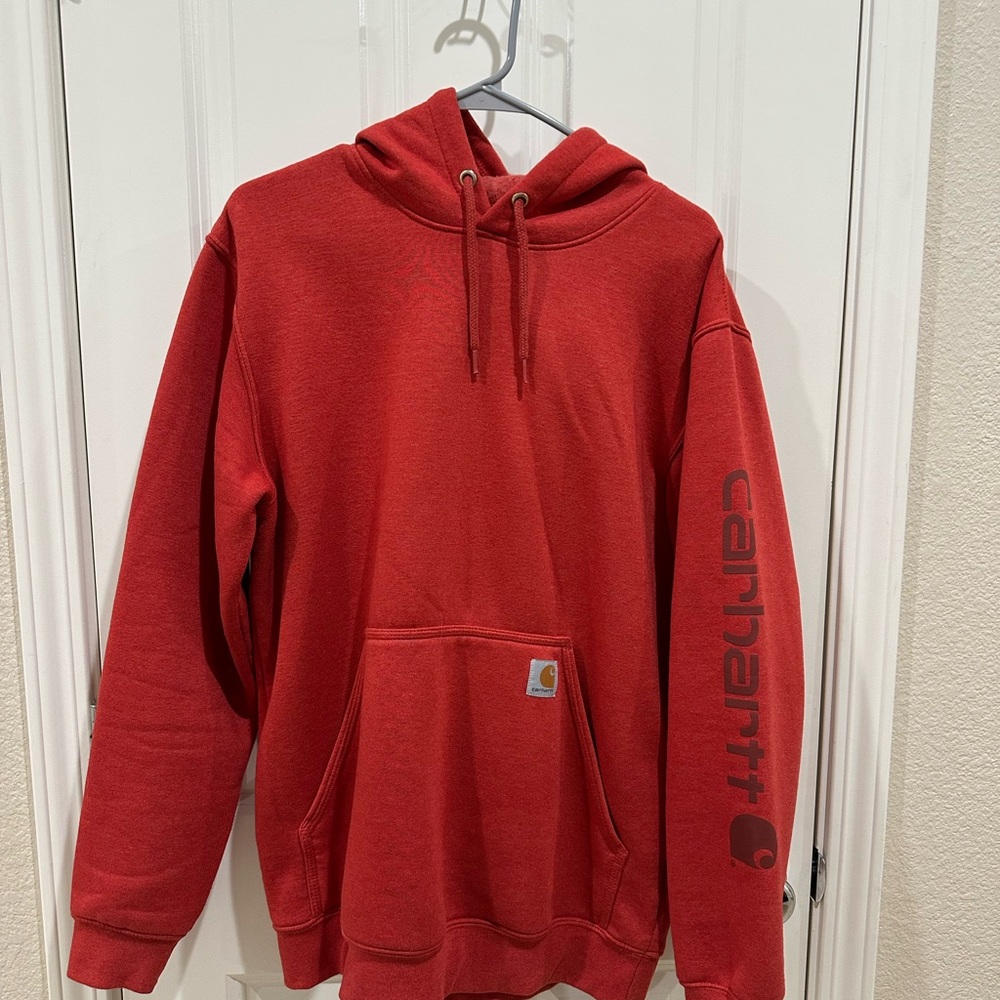 Carhartt Men's Red/Orange Hoodie Like New!